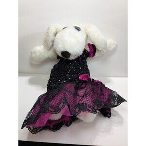 Vintage 1997 Ertl Le Mutt Fifi Le Femme Black Sequined Dress Dog Plush
